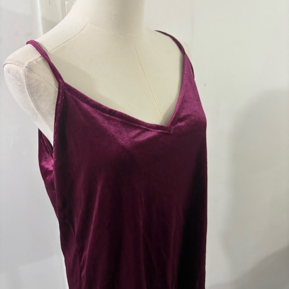 Old Navy Purple Velvet Camisole Tank Sz M Witchy Fairy Whimsigoth Party - Picture 2 of 7